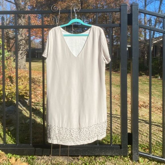 Madewell Twinkle Light Silk Shift Dress - Picture 6 of 12